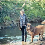 Gill Lewis with dog